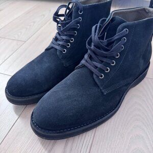 All Saints Men's Mathias Lace Up Suede Leather Boot | Size US 12| Dark Gray